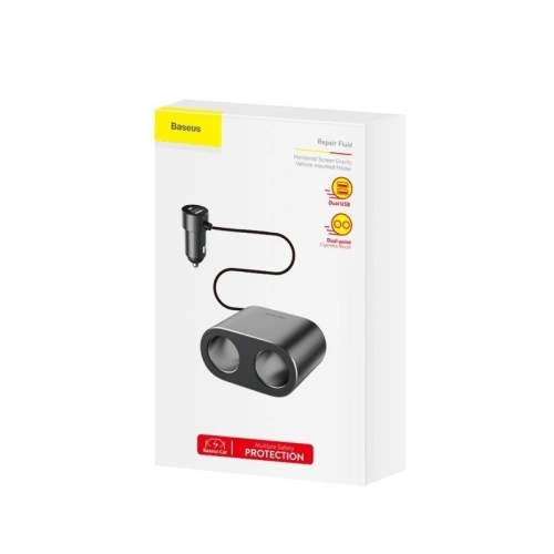 Kup Rozdělovač zásuvky zapalovače Baseus 2xUSB 3,1A 100W (černý) - BSU797BLK - {ean13} - Sklep Home Screen