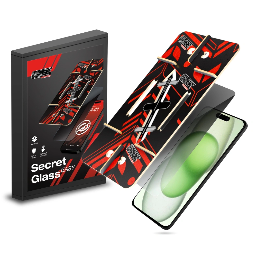 Szkło prywatyzujące GrizzGlass SecretGlass Easy do Apple iPhone 15