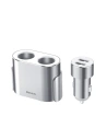 Baseus Zigarettenanzünder-Steckdosenverteiler 2xUSB 3.1A 100W (silber)