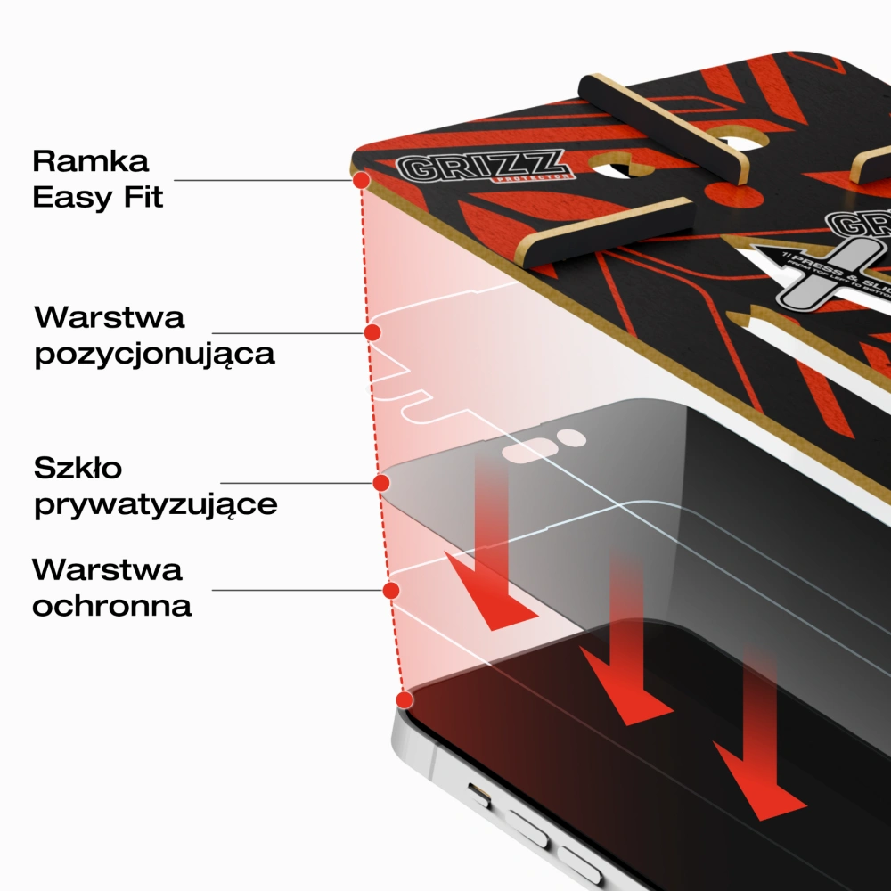 Szkło prywatyzujące GrizzGlass SecretGlass Easy do Huawei Pura 70 Ultra