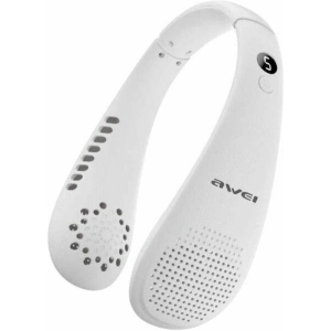 Buy AWEI F31 1200mAh neck fan white - AWEI217 - {ean13} - Home Screen Store Europe