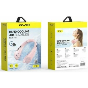 Buy AWEI F31 1200mAh neck fan white - AWEI217 - {ean13} - Home Screen Store Europe
