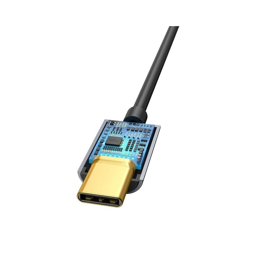 Adapter audio Baseus L54 USB-C + mini jack 3,5mm (szary)