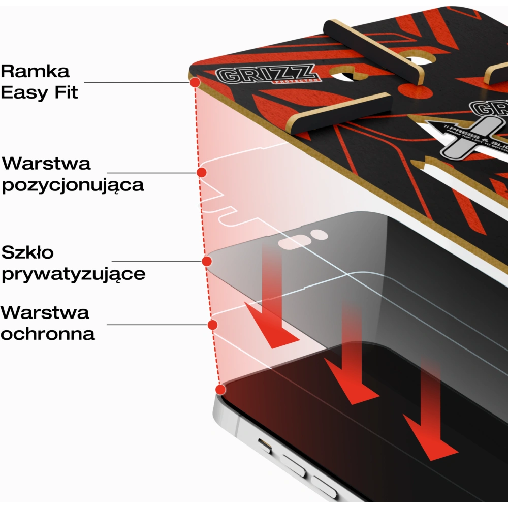 Szkło prywatyzujące GrizzGlass SecretGlass Easy do Infinix Note 30 Pro