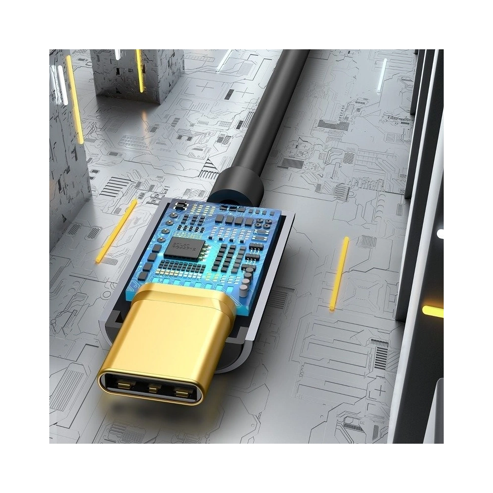 Adapter audio Baseus L54 USB-C + mini jack 3,5mm (szary)