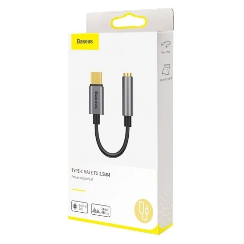 Kup Adapter audio Baseus L54 USB-C + mini jack 3,5mm (szary) - BSU800GRY - {ean13} - Sklep Home Screen