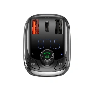 Kup Transmiter FM Baseus T typed Bluetooth 5.0, 2xUSB, USB-C, PD, QC 3.0, microSD - BSU801 - {ean13} - Sklep Home Screen