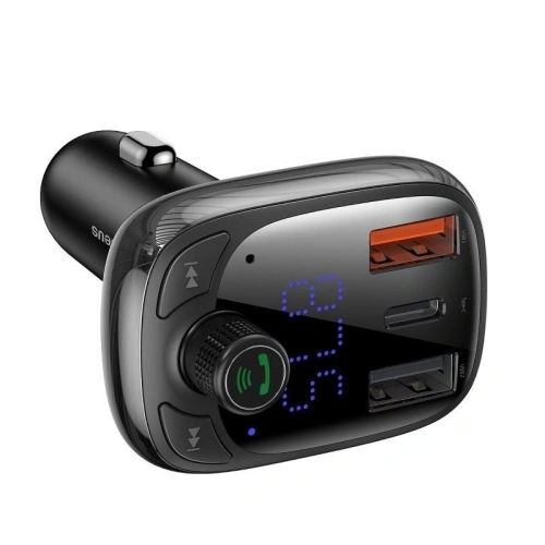 Kup Transmițător FM Baseus T tip Bluetooth 5.0, 2xUSB, USB-C, PD, QC 3.0, microSD - BSU801 - {ean13} - Sklep Home Screen