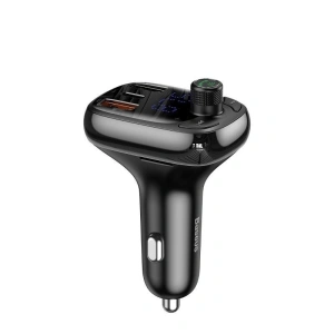 Kup Transmiter FM Baseus T typed Bluetooth 5.0, 2xUSB, USB-C, PD, QC 3.0, microSD - BSU801 - {ean13} - Sklep Home Screen