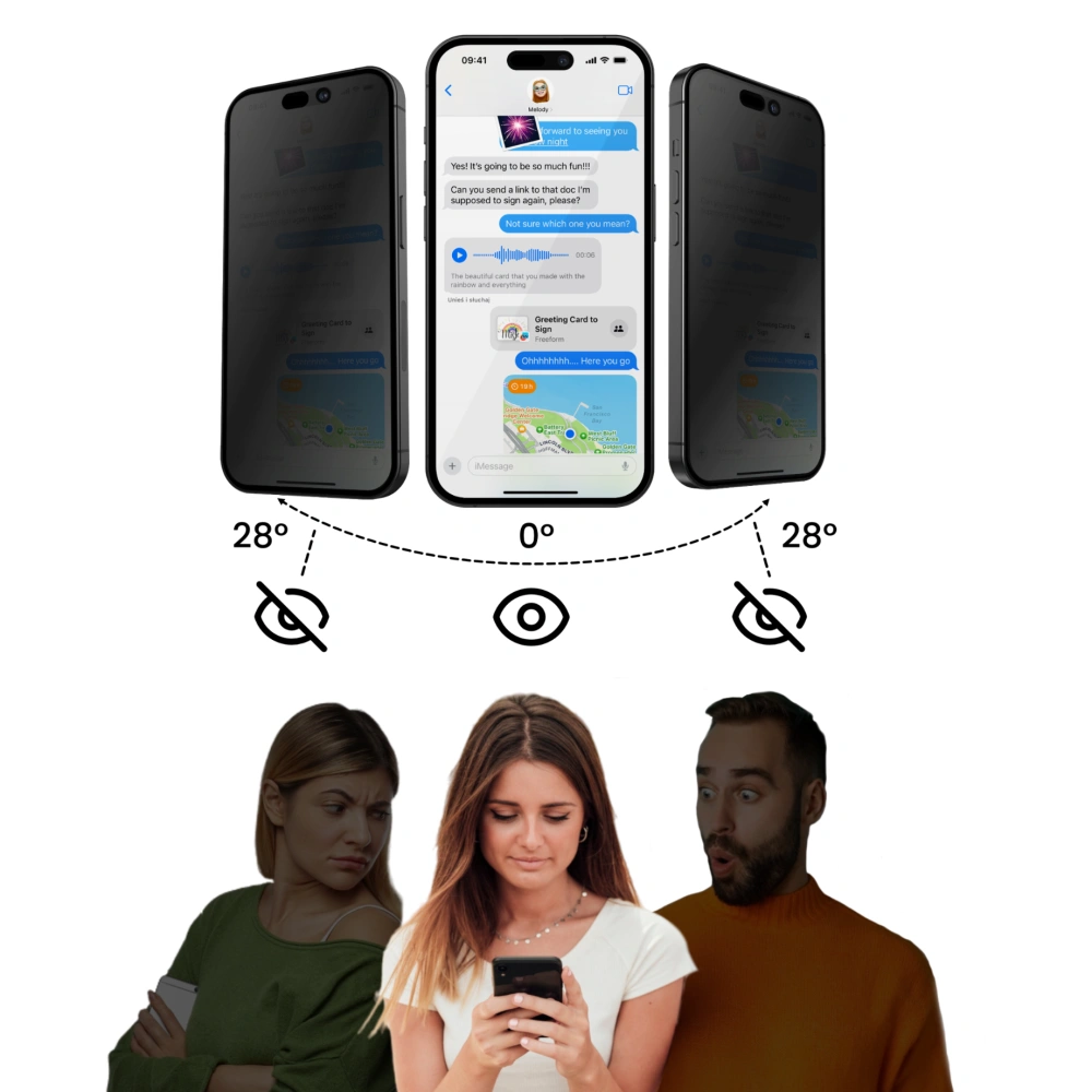 Szkło prywatyzujące GrizzGlass SecretGlass Easy do Apple iPhone 14