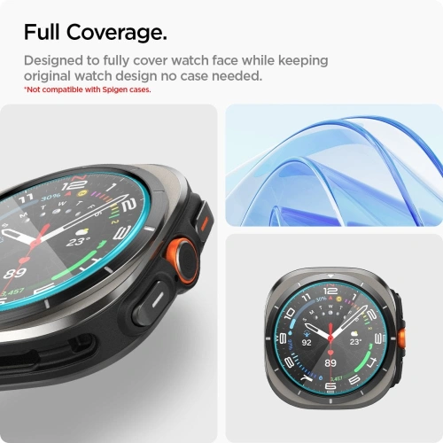 Buy Spigen GLAS.tR ez Fit Galaxy Watch Ultra 47mm Clear [2 PACK] - SPN3474 - {ean13} - Home Screen Store Europe