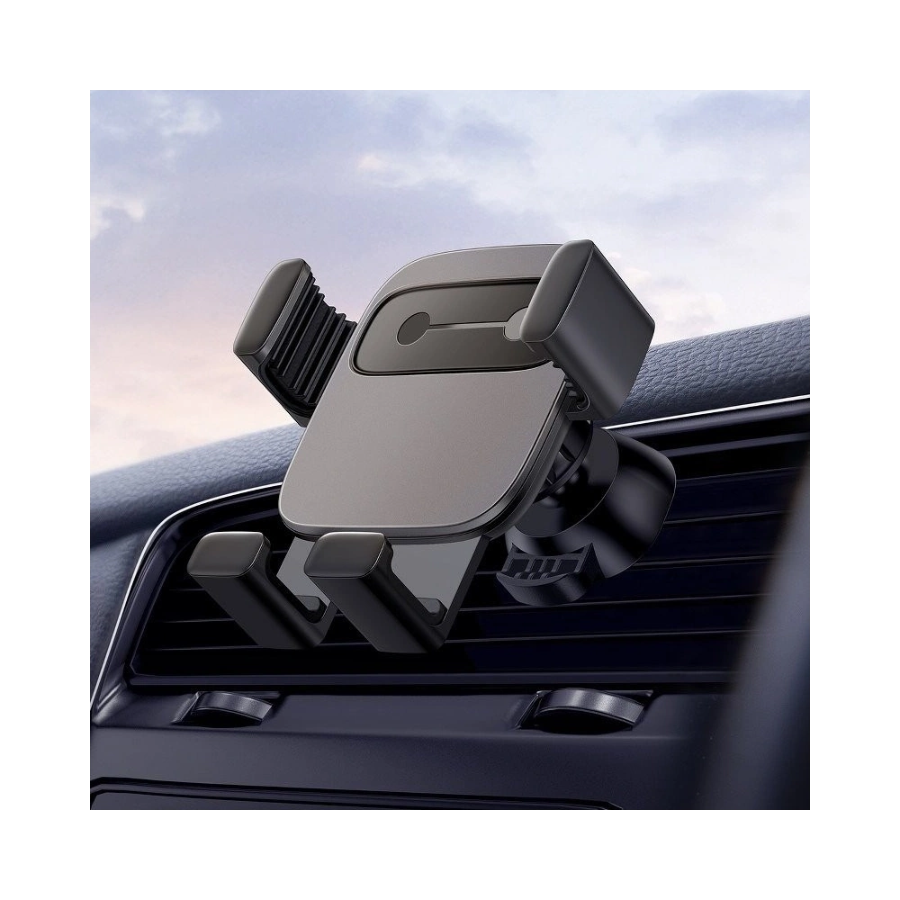 Uchwyt grawitacyjny Baseus Cube na kratkę, aluminiowy (czarny)