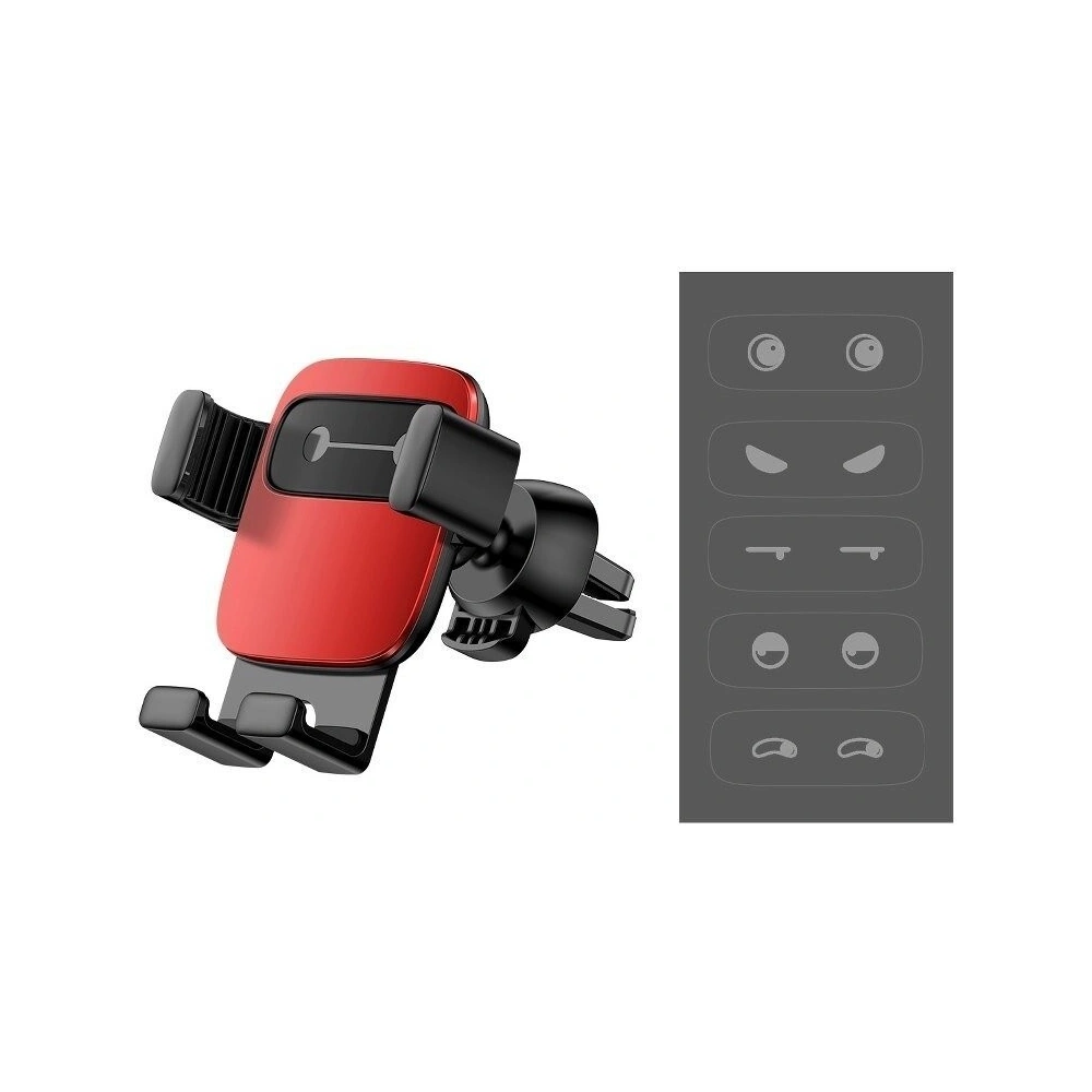 Uchwyt grawitacyjny Baseus Cube na kratkę, aluminiowy (czerwony)