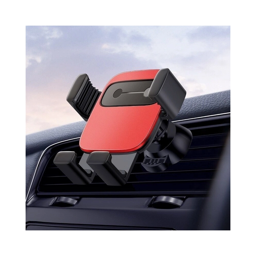 Uchwyt grawitacyjny Baseus Cube na kratkę, aluminiowy (czerwony)