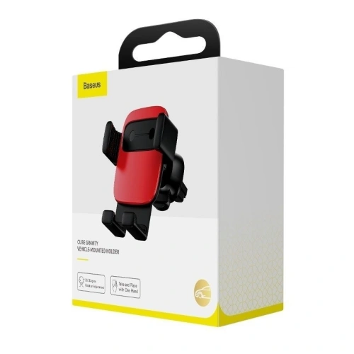 Buy Baseus Cube Gravity Aluminium Car Mount Air Vent Red - BSU808RED - {ean13} - Home Screen Store Europe