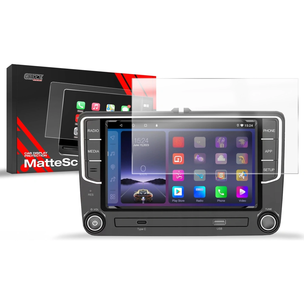 Folia matowa GrizzGlass CarDisplay Protection do radia samochodowego Android 2DIN 7" Volkswagen Skoda Seat - Uniwersalne - GrizzGlass