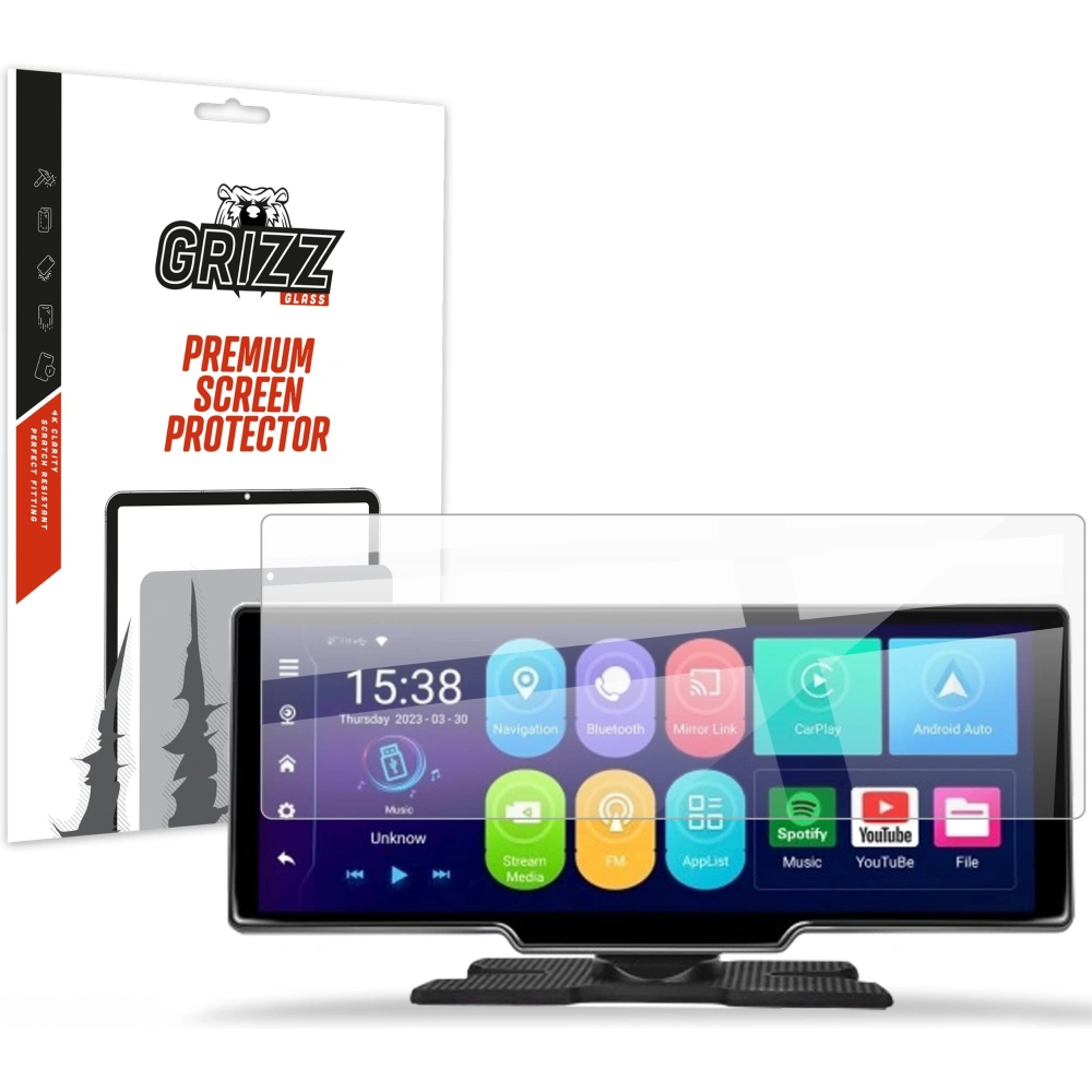 Folia ceramiczna GrizzGlass CarDisplay Protection do radia samochodowego Android Vortex VRT-AACP1 10,26" - Uniwersalne - GrizzGlass