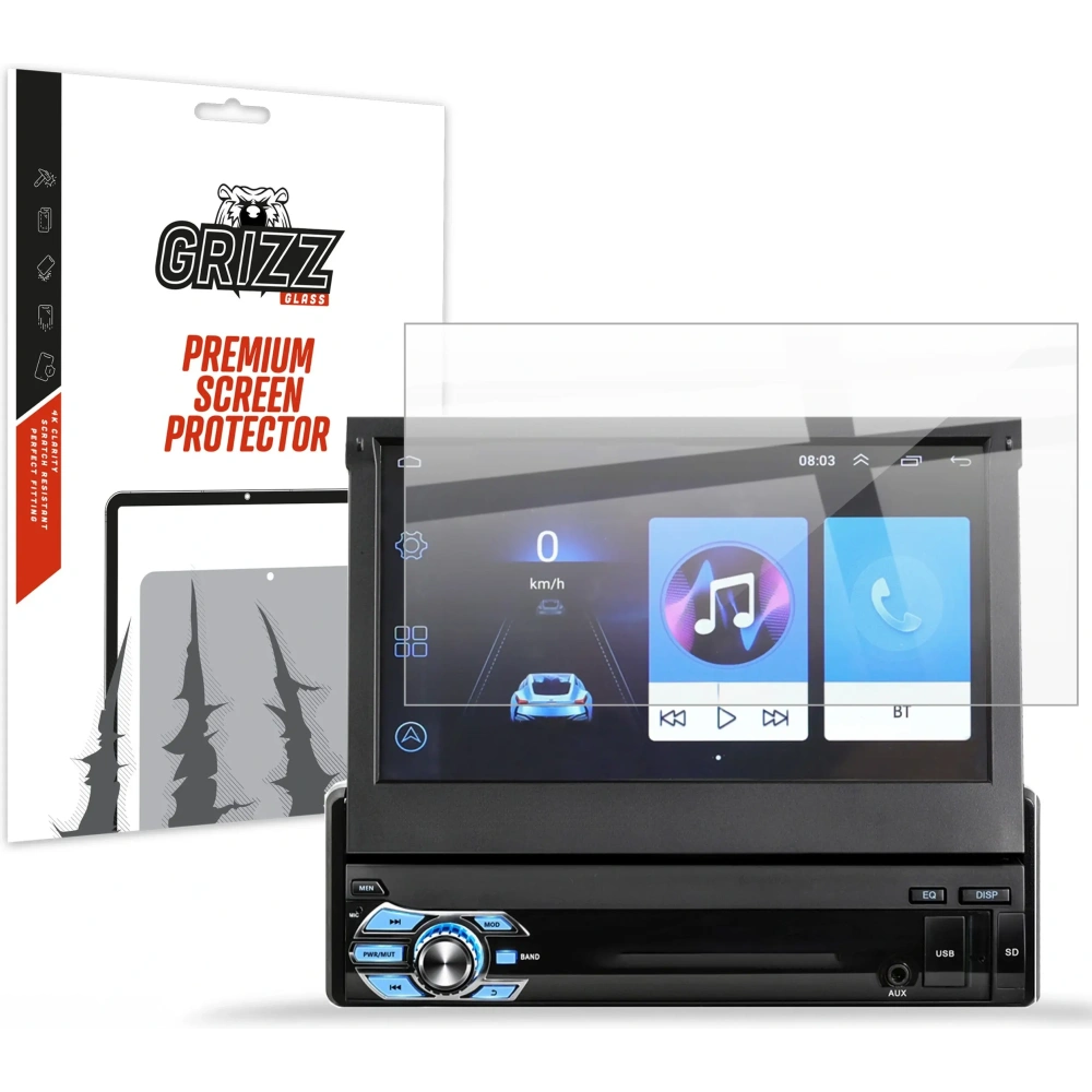 Folia ceramiczna GrizzGlass CeramicFilm do radia samochodowego Android 7" 1DIN Allnoel Q3516 - Uniwersalne - GrizzGlass