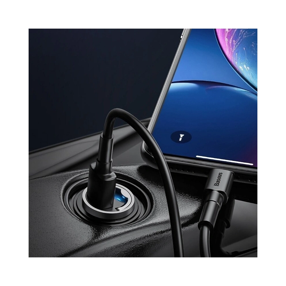 Mini ładowarka samochodowa Baseus Tiny Star USB-C, QC 4.0+, PD, 30W (niebieska)