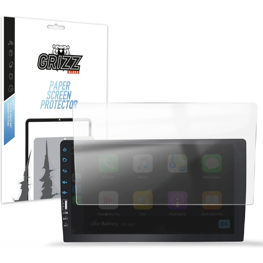 Folia matowa GrizzGlass PaperScreen do radia samochodowego Android 9" 1DIN Projack Q3570 - Uniwersalne - GrizzGlass