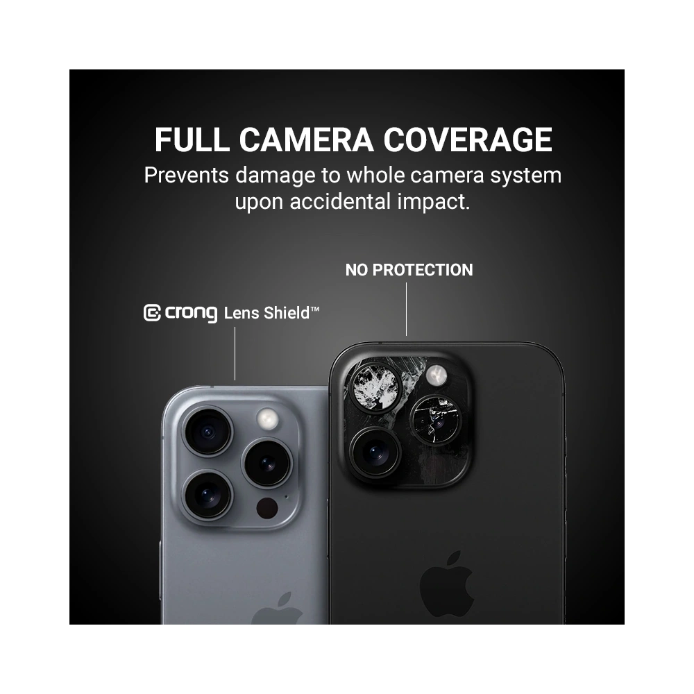 Szkło na obiektyw aparatu Crong Lens Shield Apple iPhone 16 Pro / 16 Pro Max - iPhone 16 Pro - Crong