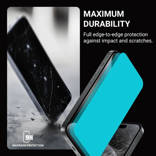 Buy Crong Anti-Bacterial 3D Armour Glass Full Glue Tempered Glass Apple iPhone 16 Pro - CRG784 - {ean13} - Home Screen Store Europe