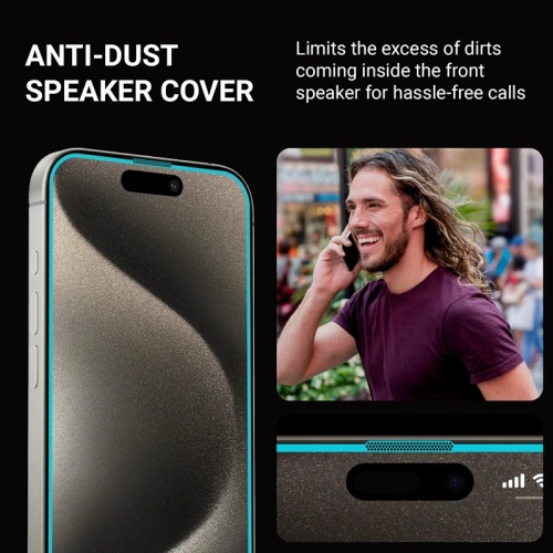 Buy Crong Anti-Bacterial 3D Armour Glass Full Glue Tempered Glass Apple iPhone 16 Pro - CRG784 - {ean13} - Home Screen Store Europe