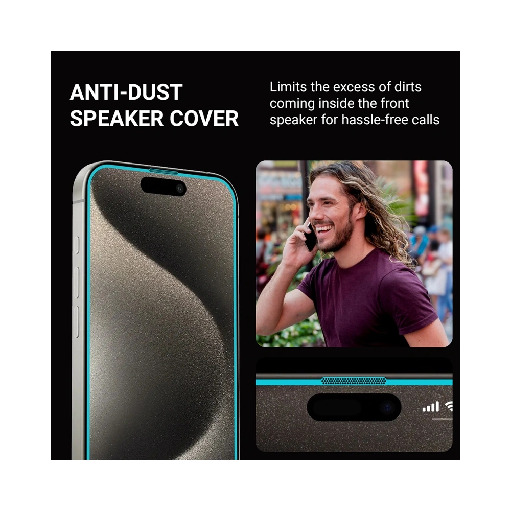 Szkło hartowane Crong Anti-Bacterial 3D Armour Glass Full Glue Apple iPhone 16 Pro Max - iPhone 16 Pro Max - Crong