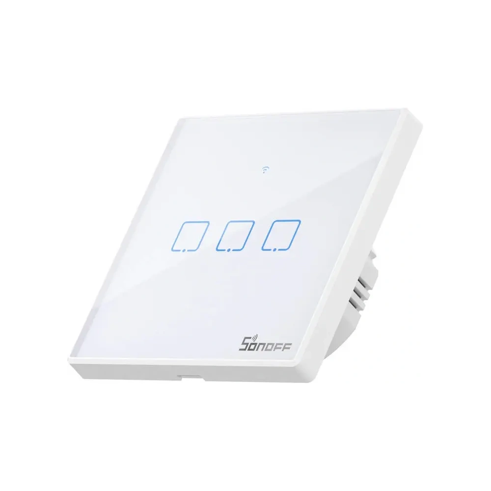 Dotykowy włącznik światła WiFi + RF 433 Sonoff T2 EU TX (3-kanałowy) nowa wersja - Włączniki - Sonoff