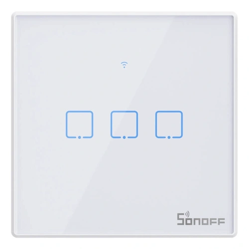 Kup Comutator de lumină tactil WiFi + RF 433 Sonoff T2 EU TX (3 canale) versiune nouă - SNF168 - {ean13} - Sklep Home Screen