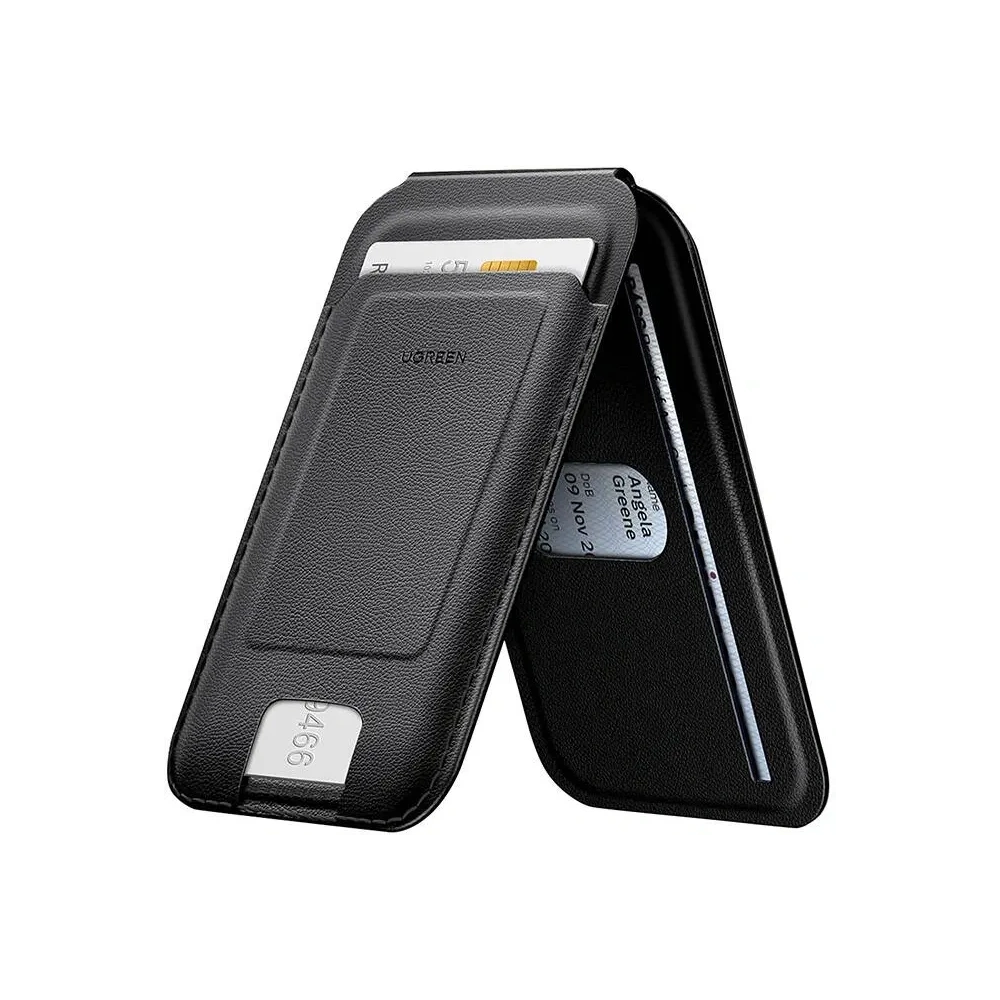 Uniwersalny portfel magnetyczny z funkcją podstawki UGREEN LP836 MagSafe czarny - na telefon / tablet - Ugreen