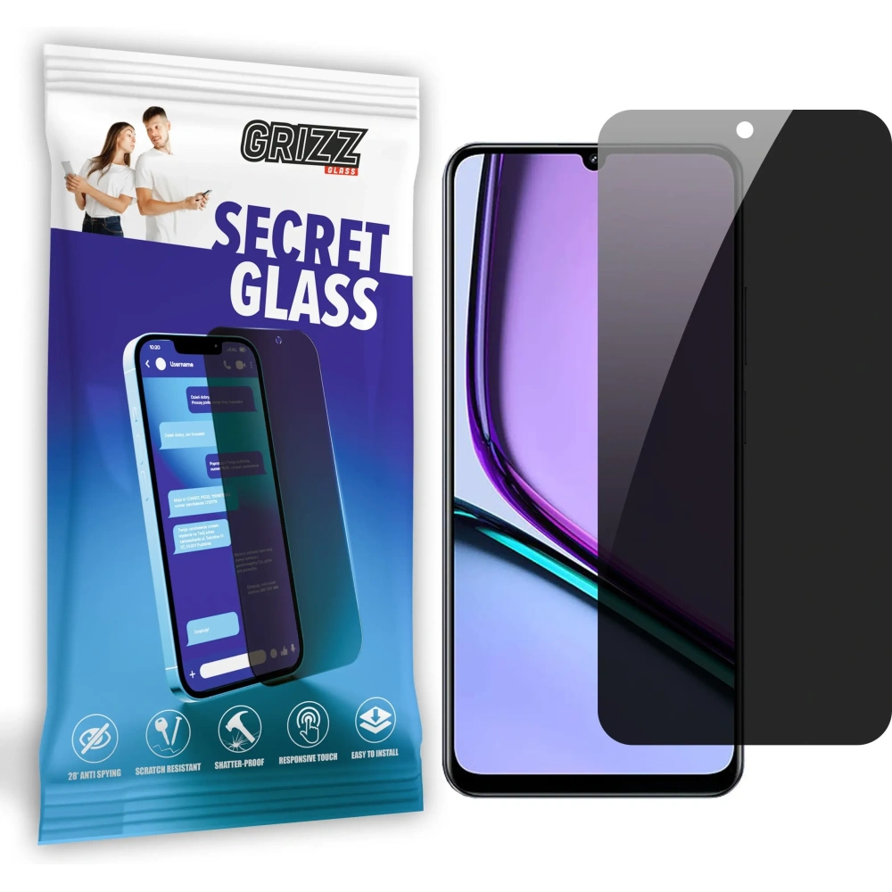 Szkło prywatyzujące GrizzGlass SecretGlass do Realme Narzo N61 - realme Narzo - GrizzGlass