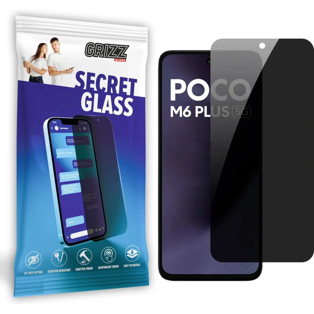 Szkło prywatyzujące GrizzGlass SecretGlass do Xiaomi POCO M6 Plus 5G - POCO M6 Plus 5G - GrizzGlass
