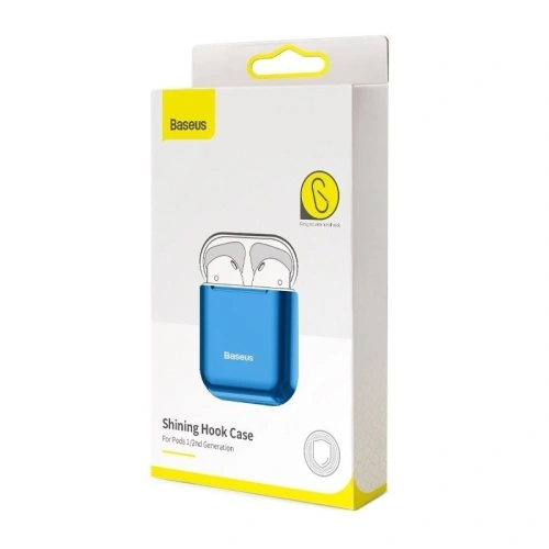 Buy Baseus Shining Hook Case For AirPods 1/2nd Generation Blue - BSU830BLU - {ean13} - Home Screen Store Europe