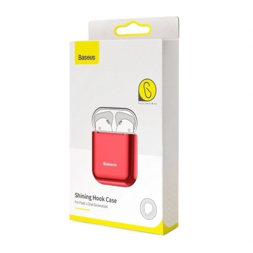 Kup Etui Baseus Shining Hook Case do Apple AirPods (czerwone) - BSU831RED - {ean13} - Sklep Home Screen