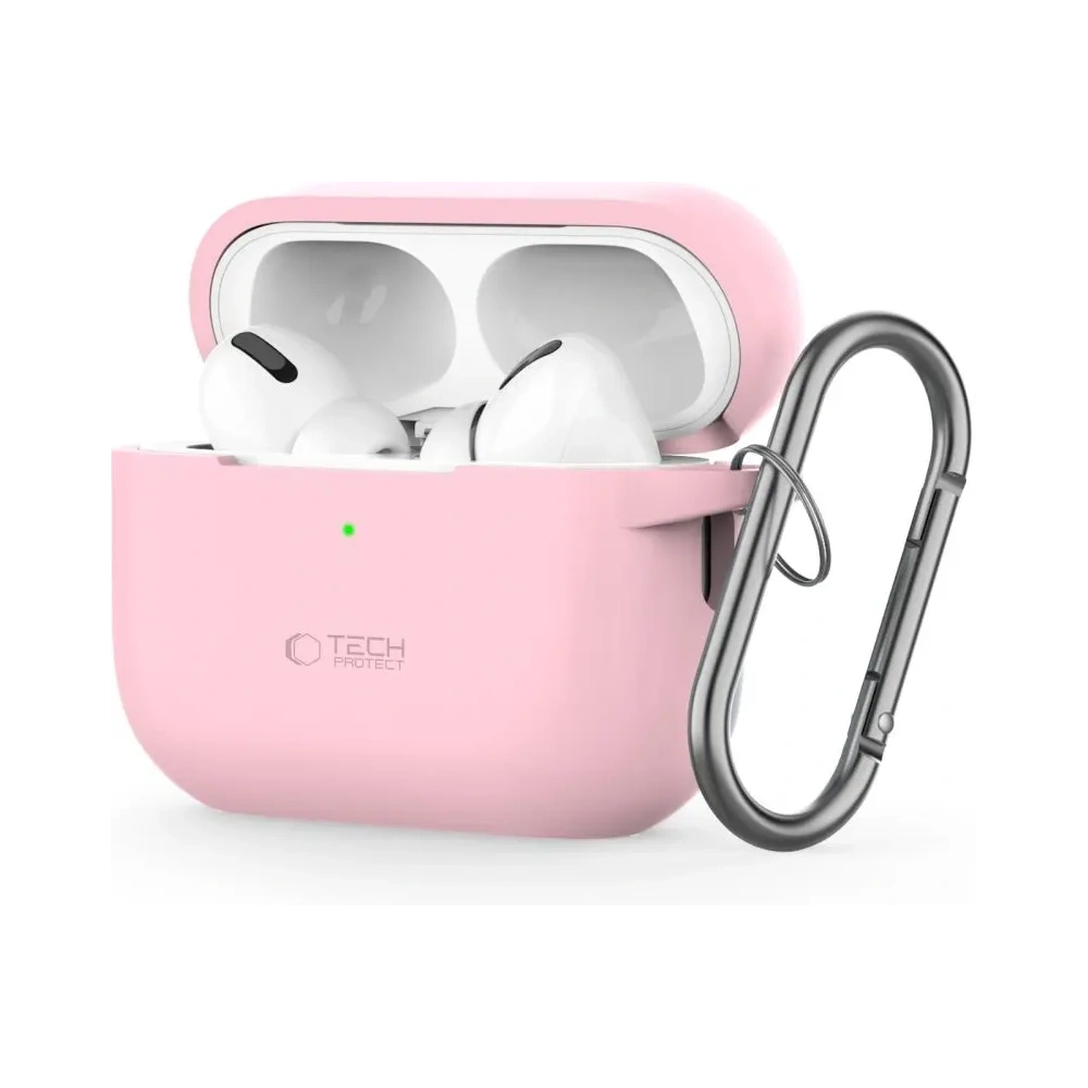 Etui Tech-Protect Silicone Hook Apple Airpods Pro 1 / 2 Dusty Pink - AirPods Pro (2. generacji) - Tech-Protect