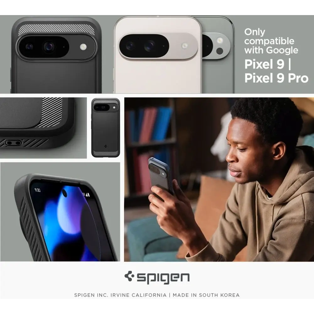 Etui Spigen Rugged Armor Google Pixel 9 / 9 Pro Matte Black - Pixel 9 Pro - Spigen