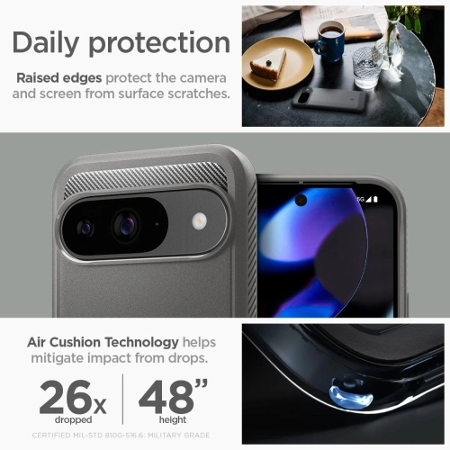 Kup Etui Spigen Rugged Armor Google Pixel 9 / 9 Pro Mramorově šedá - SPN3479 - {ean13} - Sklep Home Screen