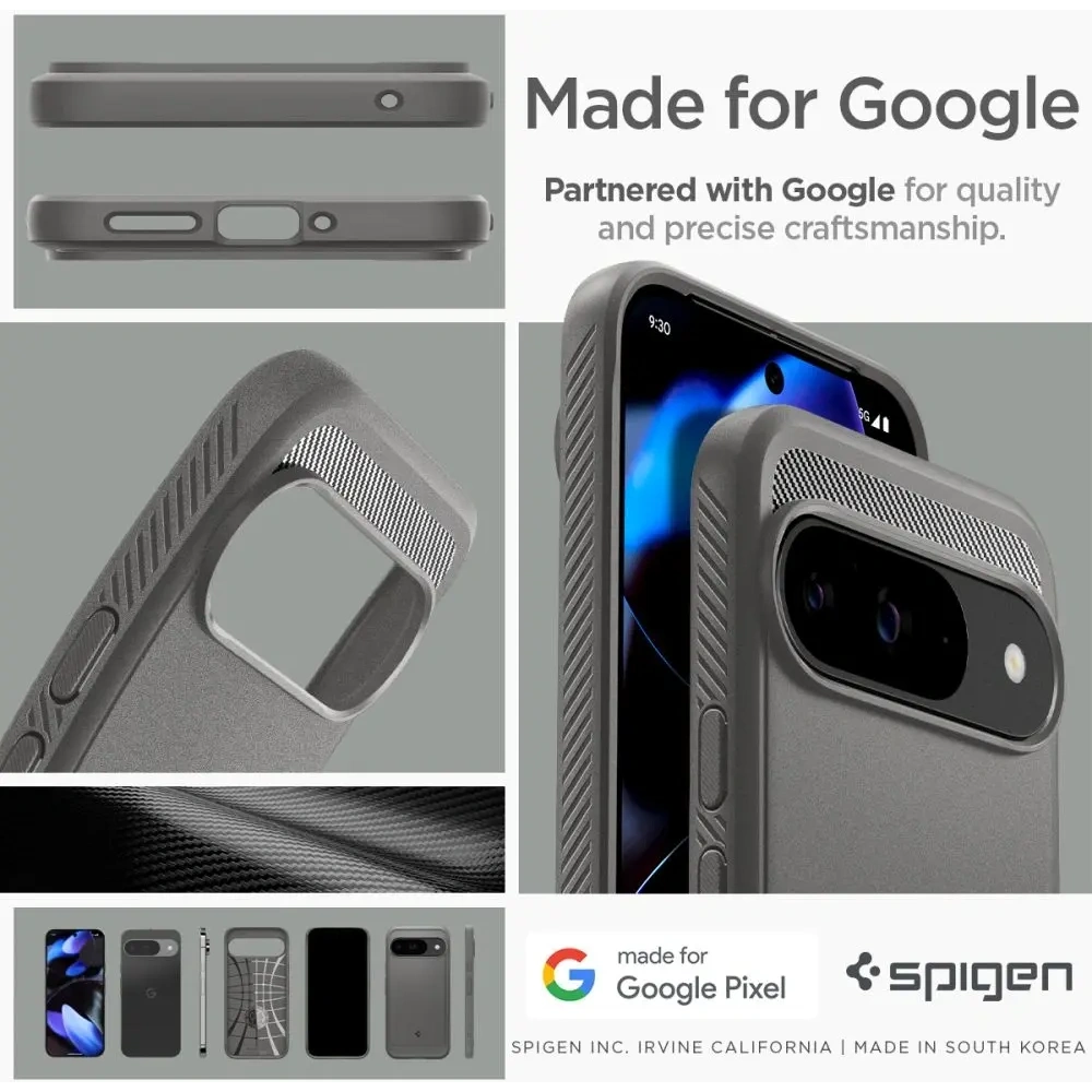 Etui Spigen Rugged Armor Google Pixel 9 / 9 Pro Marble Grey - Pixel 9 Pro - Spigen