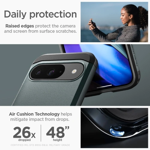 Buy Case Spigen Tough Armor Google Pixel 9 / 9 Pro Abyss Green - SPN3482 - {ean13} - Home Screen Store Europe