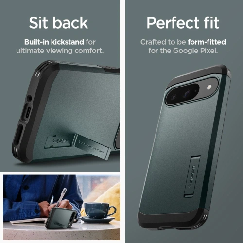 Buy Case Spigen Tough Armor Google Pixel 9 / 9 Pro Abyss Green - SPN3482 - {ean13} - Home Screen Store Europe