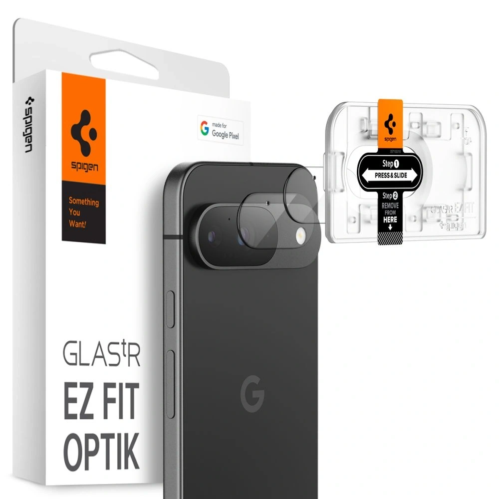 Szkło hartowane na aparat Spigen Optik.tr ez Fit Camera Protector Google Pixel 9 Crystal Clear [2 PACK] - Pixel 9 - Spigen