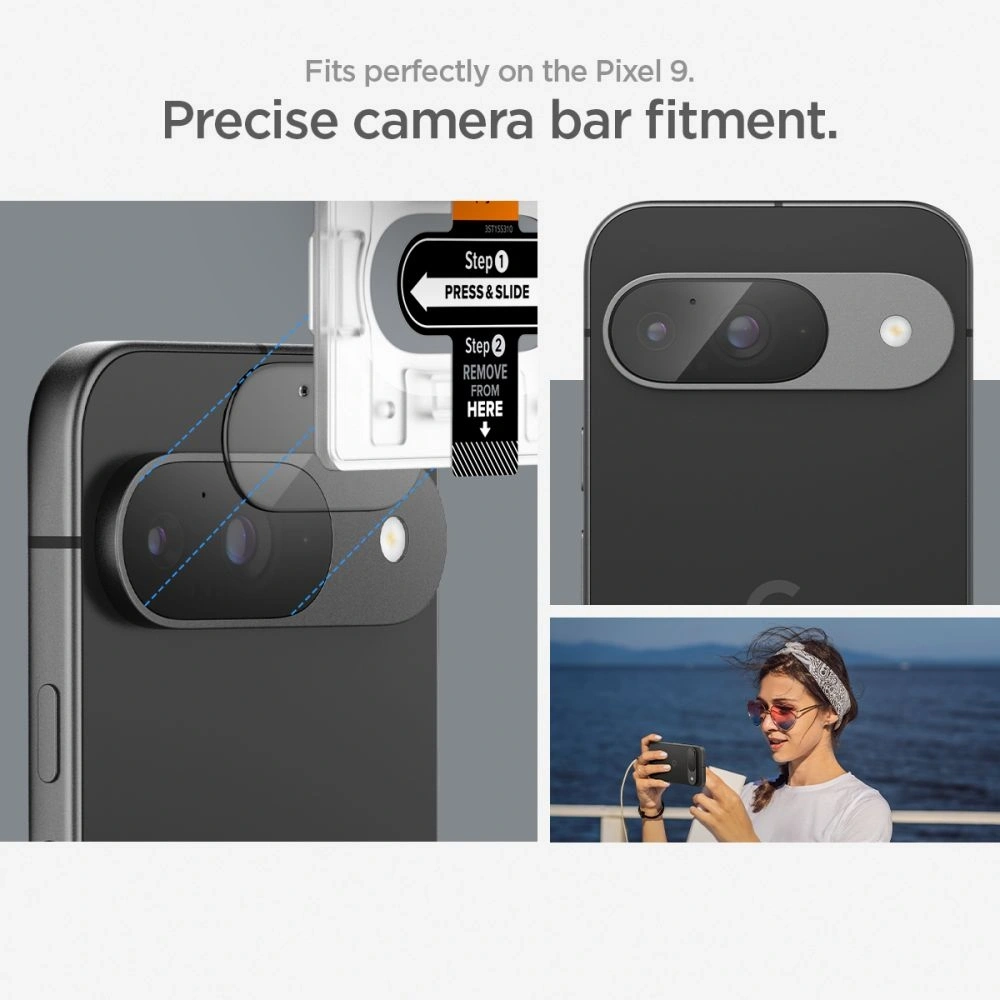 Szkło hartowane na aparat Spigen Optik.tr ez Fit Camera Protector Google Pixel 9 Crystal Clear [2 PACK] - Pixel 9 - Spigen