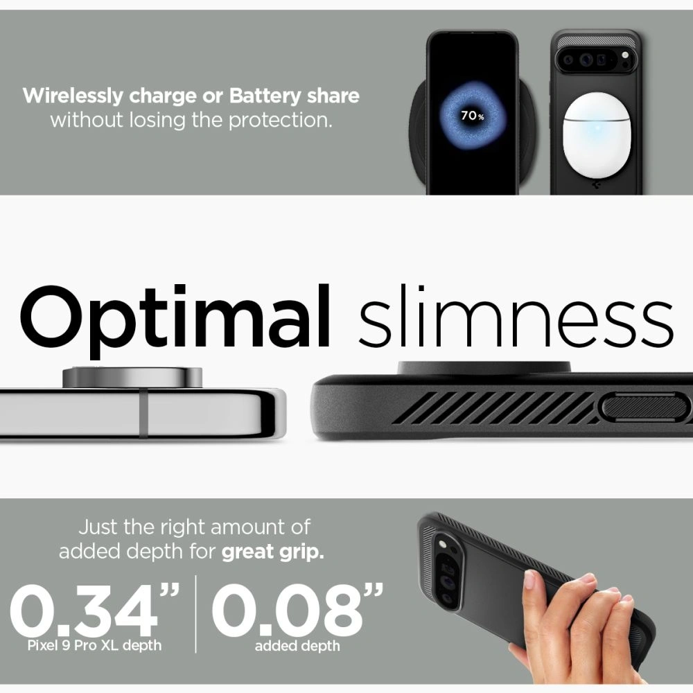 Etui Spigen Rugged Armor Google Pixel 9 Pro XL Matte Black - Pixel 9 Pro XL - Spigen