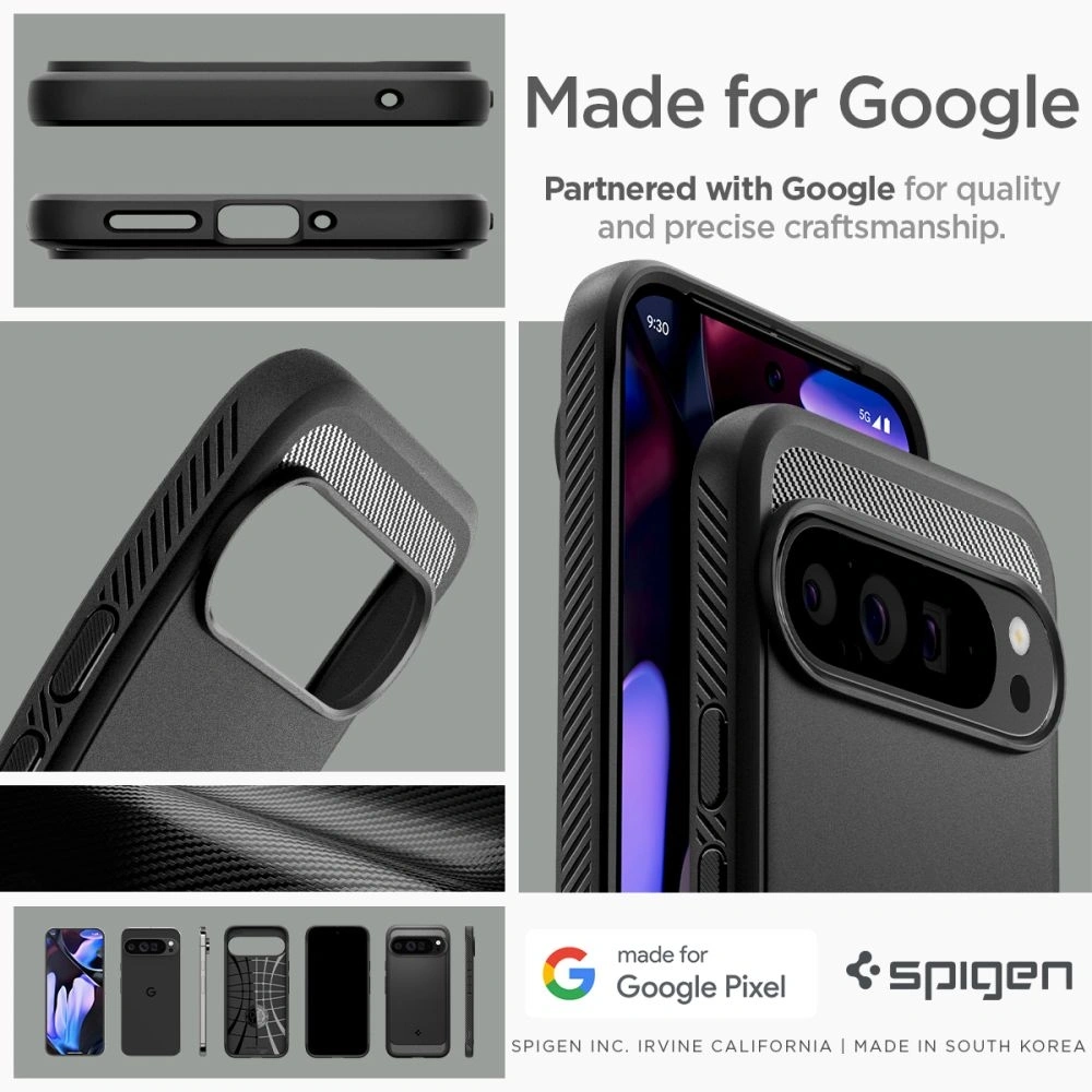 Etui Spigen Rugged Armor Google Pixel 9 Pro XL Matte Black - Pixel 9 Pro XL - Spigen