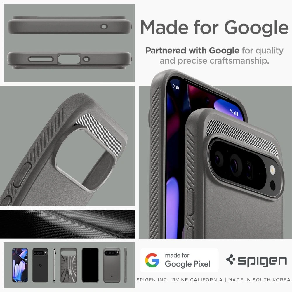Etui Spigen Rugged Armor Google Pixel 9 Pro XL Marble Grey - Pixel 9 Pro XL - Spigen