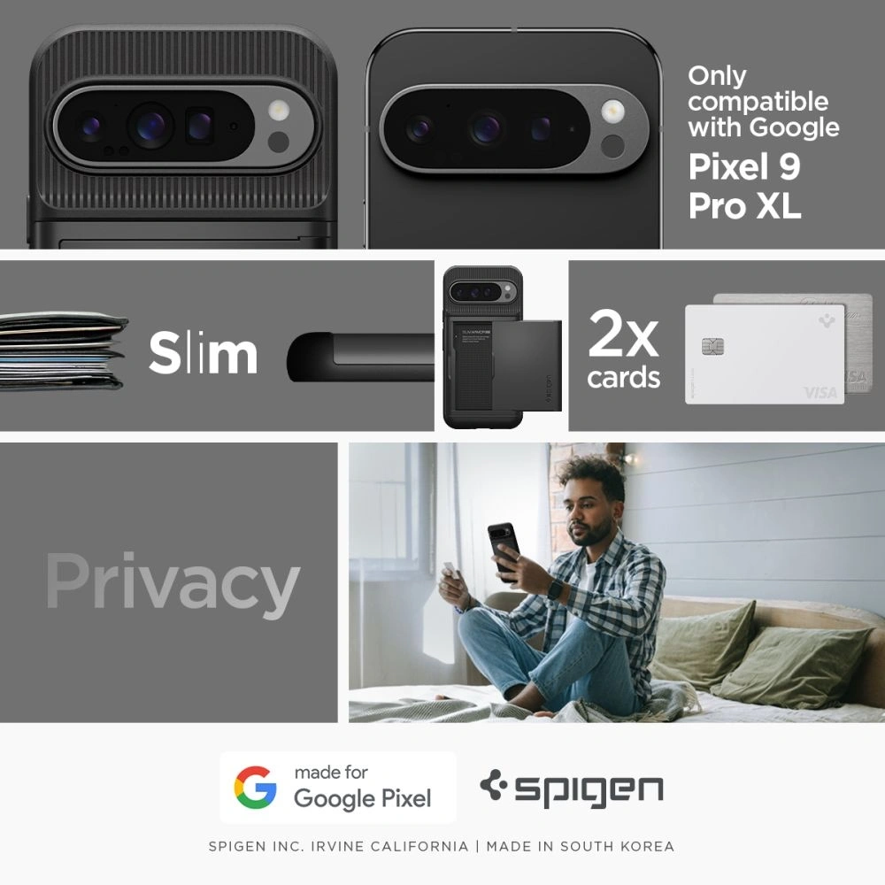 Etui Spigen Slim Armor CS Google Pixel 9 Pro XL Black - Pixel 9 Pro XL - Spigen