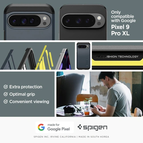 Buy Case Spigen Tough Armor Google Pixel 9 Pro XL Metal Slate - SPN3498 - {ean13} - Home Screen Store Europe