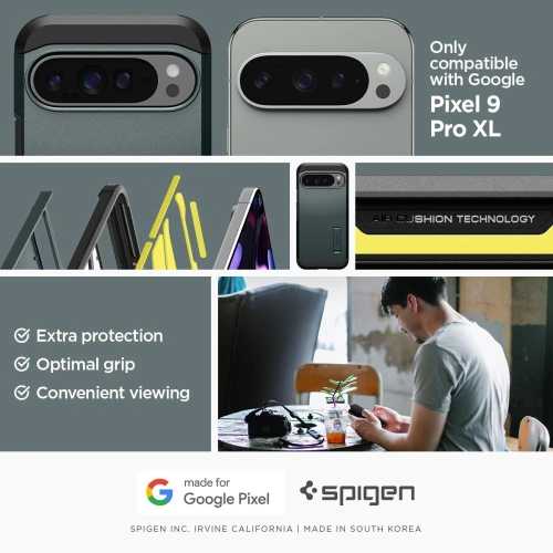 Buy Case Spigen Tough Armor Google Pixel 9 Pro XL Abyss Green - SPN3499 - {ean13} - Home Screen Store Europe