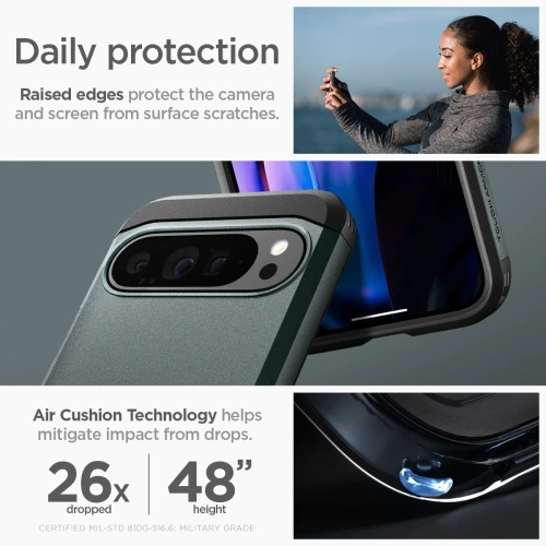 Buy Case Spigen Tough Armor Google Pixel 9 Pro XL Abyss Green - SPN3499 - {ean13} - Home Screen Store Europe